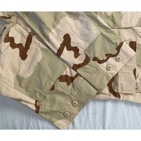 NCED BDU Ripstop Combat Coat, Shirt. Desert Camouflage Pattern. Men's M Short. - Picture 2 of 6